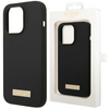 Guess GUHMP14MSBPLK iPhone 14 Plus 6,7" czarny/black hard case Silicone Logo Plate MagSafe