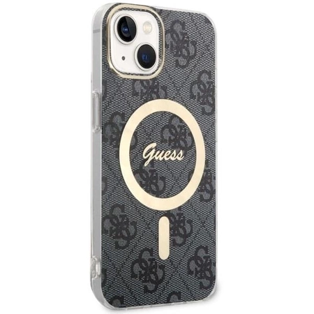 Etui Guess 4G MagSafe na iPhone 14 Plus - czarne