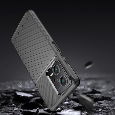 Thunder Case etui do Xiaomi Redmi Note 12 Pro+ silikonowy pancerny pokrowiec czarne
