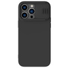Nillkin CamShield Silky Silicone Case etui iPhone 14 Pro Max pokrowiec z osłoną na aparat czarny
