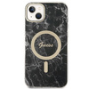 Guess zestaw ładowarka MagSafe + etui do iPhone 14 6,1" czarne Marble (GUBPP14SHMEACSK)