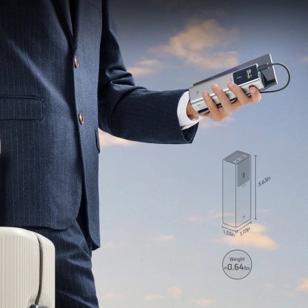 Powerbank CUKTECH CKPB100PGLBL 150W 10000mAh USB-C USB-A - szary