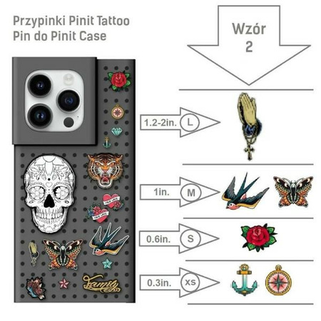PINIT PRZYPINKI DO CASE IPHONE 12 13 14 15 WZÓR 2 AKCESORIA DO TELEFONU