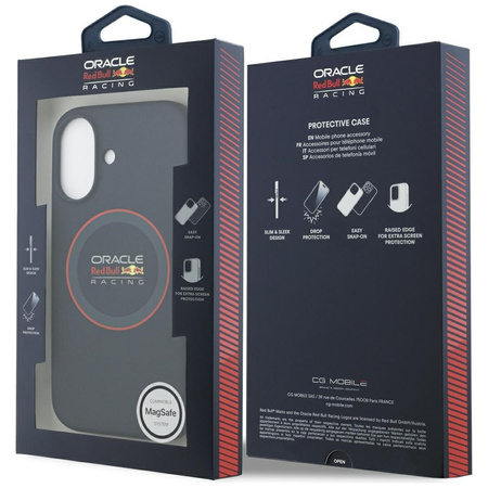 Etui Red Bull Silicone Red Ring MagSafe  do iPhone 17 granatowy
