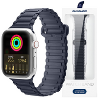 Dux Ducis Strap (Armor Version) pasek Apple Watch Ultra, SE, 8, 7, 6, 5, 4, 3, 2, 1 (49, 45, 44, 42  mm) silikonowa magnetyczna opaska bransoleta niebieski