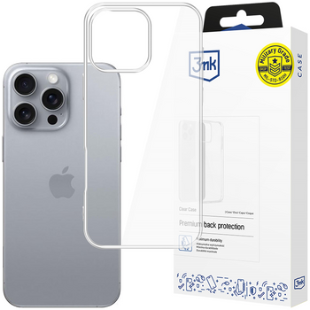 3MK CLEAR CASE DO IPHONE 16 PRO MAX ETUI Z OCHRONA TELEFONU Z TWARDOŚCIĄ 9H