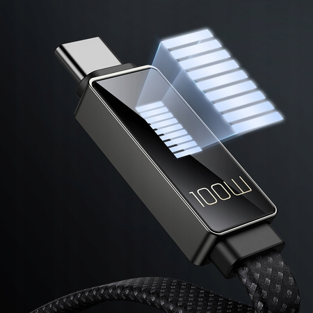 MCDODO USB-C FAST CHARGING CABLE FOR SAMSUNG XIAOMI TYPE C 6A 100W 1M LED