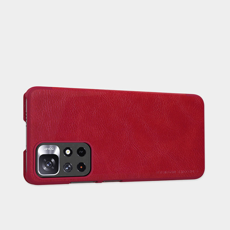 Nillkin Qin Case etui do Xiaomi Redmi Note 11T 5G / Note 11S 5G / Note 11 5G (China) / Poco M4 Pro 5G osłona na aparat kabura pokrowiec obudowa z klapką czarny