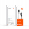 MCDODO KABEL USB-C SZYBKIE ŁADOWANIE DO SAMSUNG XIAOMI TYP C 6A 100W 1M LED CZARNY