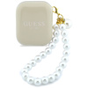 Słuchawki TWS Guess Pearl Strap beżowy