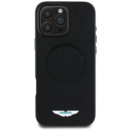 Etui Aston Martin HC FW Logo do iPhone   16 Pro Max MagSafe czarny