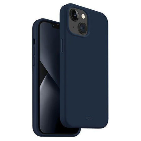 Etui Uniq Lino na iPhone 14 Plus niebieski/marine blue