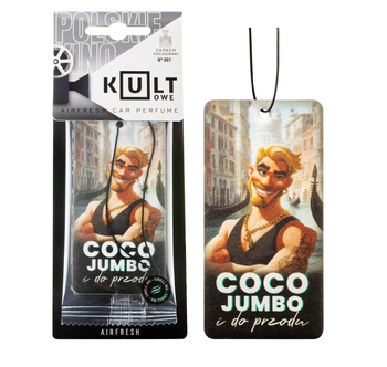 AIRFRESH KULTOWE ZAPACH SAMOCHODOWY COCO JAMBO I DO PRZODU ZAWIESZKA 30 D