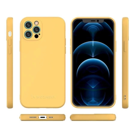 Wozinsky Color Case silikonowe elastyczne wytrzymałe etui iPhone 12 Pro różowy