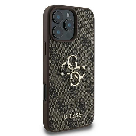GUESS ETUI HARD CASE DO IPHONE 16 PRO 6.3 4G BIG LOGO Z MODNYM WYKOŃCZENIEM