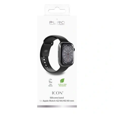 PURO PASEK SILIKONOWY ICON DO APPLE WATCH 42 44 45 49 MM 2 SZTUKI STYLOWY