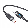 MCDODO KABEL USB-C USB-C SZYBKIE ŁADOWANIE USB TYP C PD 240W 1M LED CZARNY