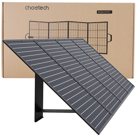 Choetech ładowarka solarna turystyczna składana 160W czarna (SC010)