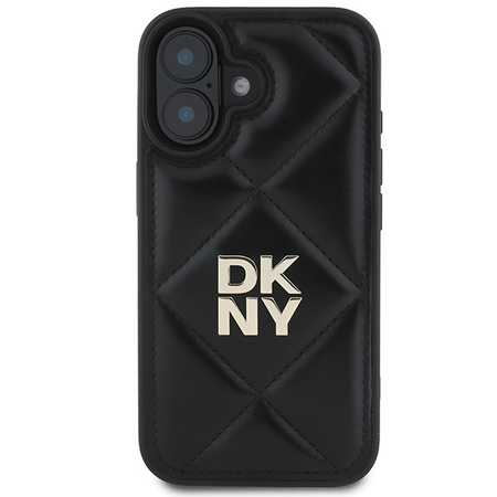 DKNY ETUI HARDCASE QUILTED STACK LOGO DO IPHONE 16 6.1 WZÓR W KRATKĘ Z LOGO