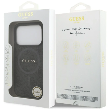 GUESS ETUI 4G RING CLASSIC LOGO DO IPHONE 17 PRO Z MAGNETYCZNYM