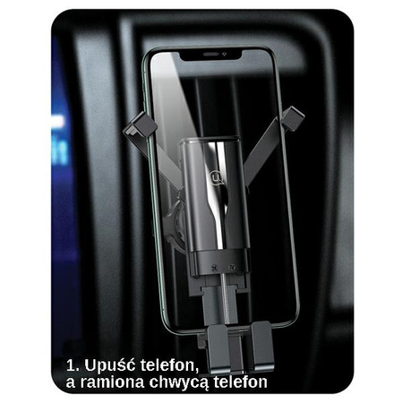 USAMS UCHWYT SAMOCHODOWY DO KRATKI WENTYLACYJNEJ GRAVITY DO TELEFONÓW