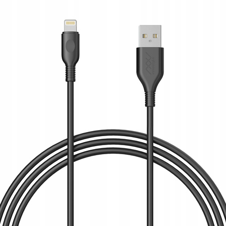 INNOSTYLE JAZZY KABEL USB LIGHTNING MFI SZYBKIEGO ŁADOWANIA DO IPHONE KEVLAR 2M CZARNY