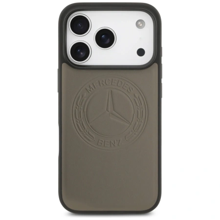MERCEDES ETUI LEATHER VINTAGE LOGO MAGSAFE DO IPHONE 17 PRO LUKSUSOWE