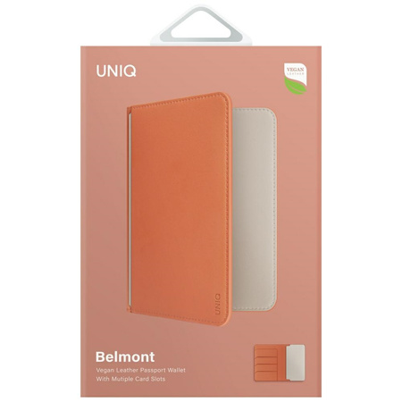 Etui na paszport UNIQ Belmont blokada    RFID terracotta kość słoniowa