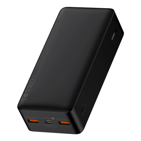 Baseus Bipow powerbank z szybkim ładowaniem 30000mAh 20W czarny (Overseas Edition) + kabel USB-A - Micro USB 0.25m czarny (PPBD050401)
