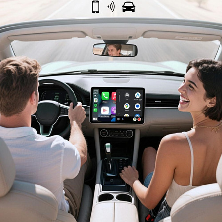 Adapter samochodowy 4smarts transmiter   Bluetooth Carplay/Android Auto srebrny