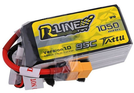 TATTU AKUMULATOR R-LINE 1050MAH 22.2V 6S1P XT60 DO DRONÓW Z DUŻĄ MOCĄ