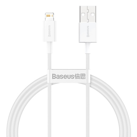 Baseus Superior kabel USB - Lightning 2,4A 1 m Biały (CALYS-A02)