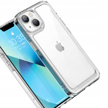 HURTEL ETUI DO IPHONE 15 PLUS Z ELASTYCZNĄ RAMKĄ PRZEZROCZYSTE WZMOCNIONE