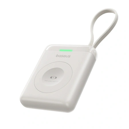 Powerbank Baseus EnerFill FW11 5W do Apple Watch z wbudowanym kablem - biały