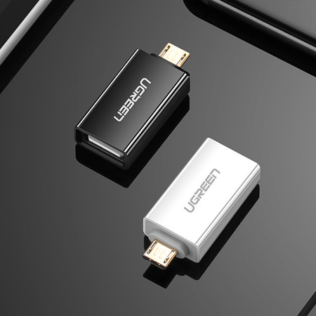 Ugreen adapter przejściówka micro USB - USB 2.0 OTG biała (US195)