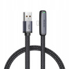 MCDODO KABEL KĄTOWY USB LIGHTNING PŁASKI 36W DO IPHONE 12 13 14 CZARNY 2M