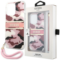 Guess GUHCP13SKCABPI iPhone 13 mini 5,4" różowy/pink hardcase Camo Strap Collection