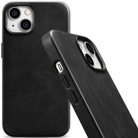 iCarer Oil Wax Premium Leather Case skórzane etui iPhone 14 magnetyczne z MagSafe czarny (WMI14220701-BK)