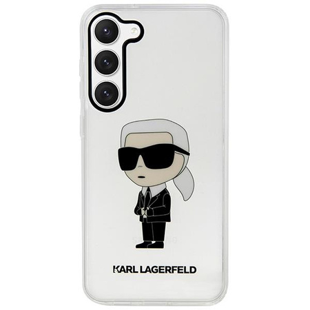 Etui Karl Lagerfeld KLHCS23SHNIKTCT S23 S911 - przezroczyste hardcase Ikonik Etui Karl Lagerfeld