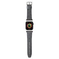 Pasek Karl Lagerfeld Saffiano Monogram na Apple Watch 38/40/41mm - srebrny