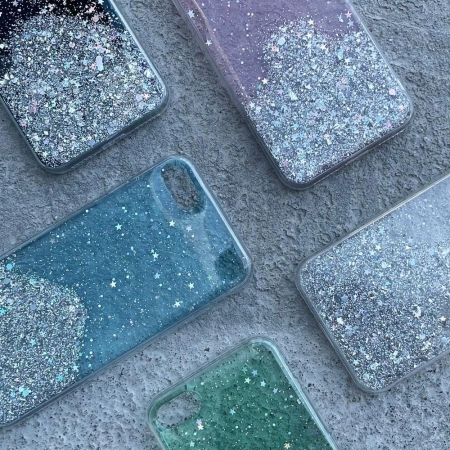 HURTEL POKROWIEC STAR GLITTER DO IPHONE 13 PRO BŁYSZCZĄCA OBUDOWA BROKATOWA