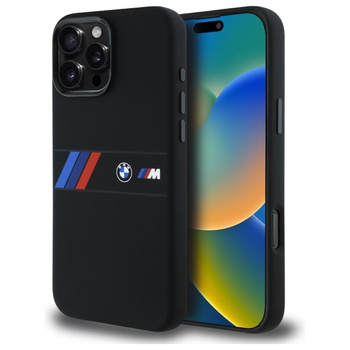 BMW ETUI HARDCASE SILIKONOWE DO IPHONE 16 PRO MAX DO MAGSAFE MIDDLE STRIPE