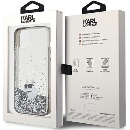 KARL LAGERFELD CASE HARDCASE DO IPHONE 15 14 PLUS TRANSPARENTNE Z CHOUPETTE