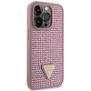 Etui Guess GUHCP14LHDGTPP na iPhone 14 Pro - różowe Rhinestone Triangle