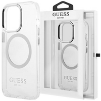 Guess GUHMP13LHTRMS iPhone 13 Pro / 13 6,1" srebrny/silver hard case Metal Outline Magsafe