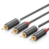 UGREEN PRZEWÓD AUDIO 2X RCA DO 2X RCA CINCH 2M ZŁĄCZA WYSOKIEJ JAKOŚCI