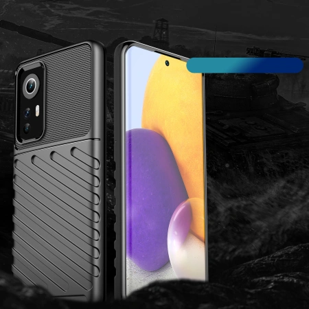 HURTEL THUNDER CASE ETUI DO XIAOMI 12 12X Z ELASTYCZNYM PANCERNYM POKROWCEM