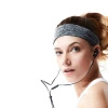 Elastyczna materiałowa opaska na głowę do biegania fitness różowa