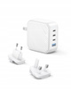 INNOSTYLE SUPER CUBE MOCNA SZYBKA ŁADOWARKA GAN PODRÓŻNA EU US UK AU 4X USB USB-C 100W BIAŁA