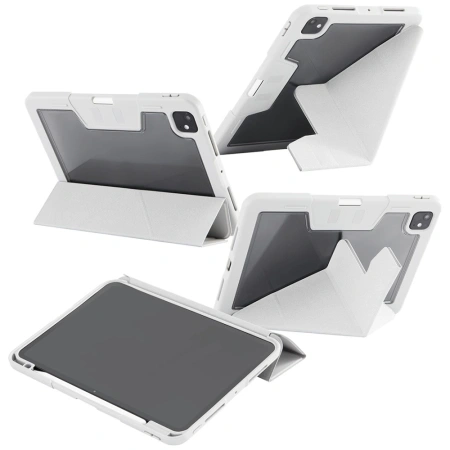 Etui Care by PanzerGlass Y fold do iPad Pro 11" 2025 / 2024 - jasnoszare